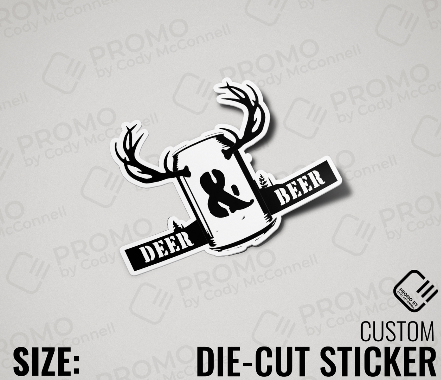 Deer and Beer Sticker